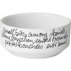 Μπωλ Σερβιρίσματος Small Bites RD0018037 Φ9,5x4,5cm White-Black Raeder Πορσελάνη