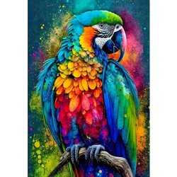 Olympus Beautiful Colorful Parrot Ψηφιδωτό Diamond Painting Kit 40x30cm