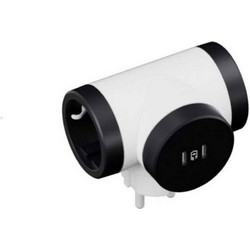 Πολύπριζο Legrand SurgeArrest 2 Outlets 2x USB-C White/Grey (694432)