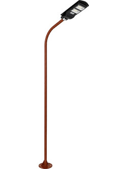 GLOBOSTAR(R) URBANO-280 GLB-000-0011 Μεταλλικός Γαλβανισμένος Στύλος Φωτισμού για Φωτοβολταϊκό Φωτιστικό Δρόμου Εξωτερικού Χώρου - RAL 8004 Corten Καφε Ματ - Μ84 x Π25 x Υ280cm