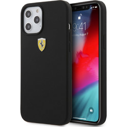 Ferrari On Track Liquid Silicone Case Θήκη προστασίας - iPhone 12 Pro Max (Μαύρη/3D Logo)