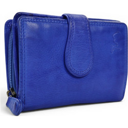 Trip Camel Πορτοφόλι Από Γνήσιο Vintage Μαλακό Δέρμα (535 Blue)