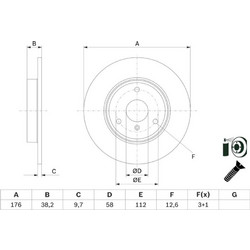 Bosch Δισκόπλακα - 0 986 479 E74