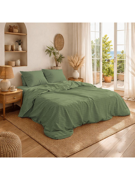 Κουβέρτα Πικέ Μονόχρωμη 325 gr/m 255x270 Olive 100% Cotton Dimcol