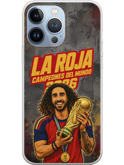 Θήκη La Roja Campeones del Mundo - Marc Cucurella iPhone 13 Pro Flexible TPU (Διάφανη Σιλικόνη)