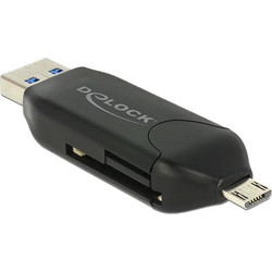 DeLOCK 91734 Card Reader OTG USB-A micro USB 3.2 Gen 1 για SD / microSD