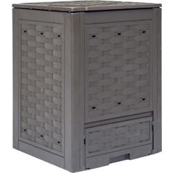 vidaXL Κομποστοποιητές 2 τεμ. Καφέ 60x60x83 εκ. Πλαστικό Ρατάν - 300 l
