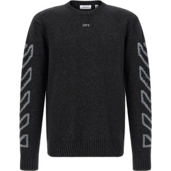 OFF WHITE DIAG ARROW FUZZY KNIT CREWNECK ΠΟΥΛΟΒΕΡ 44MHE087F26K001010-ANTRACITE