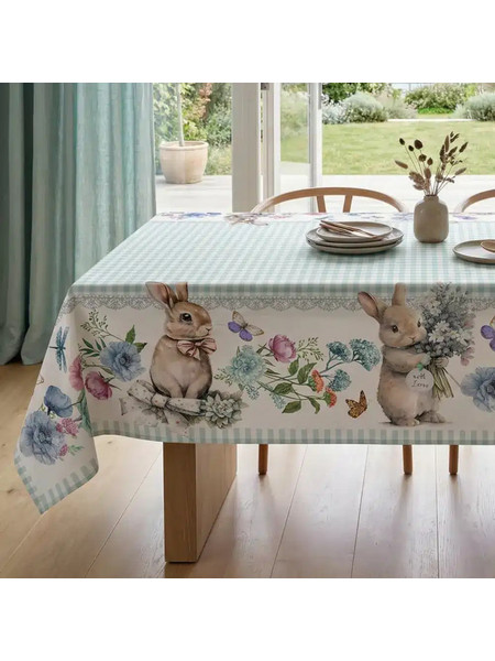 Τραπεζομάντηλο Bunny - 140 x 180 cm - Μέντα - Borea