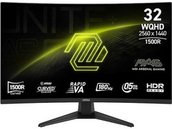MSI MAG 321CQF E18 VA HDR Curved Gaming Monitor 31.5" 2560x1440 QHD 180Hz 0.5ms