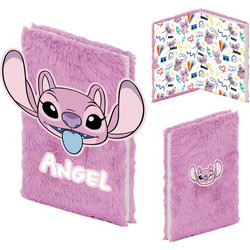 Disney Stitch Angel A5 plush notebook