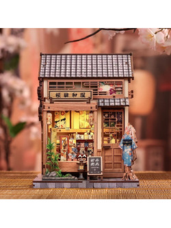 Cutebee Sakura O Kimono Shop 3D Book Nook DIY 235 Κομμάτια 19.2cm