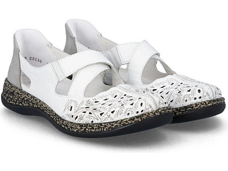 Ανατομικά Comfort τύπου μπαλαρίνα ready 2 go της RIEKER - White