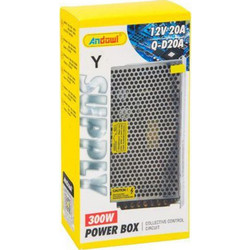 Andowl Qd20a Τροφοδοτικό LED Ισχύος 300W με Τάση Εξόδου 12V