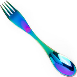 Lekkabox Rainbow Spork Κουταλοπίρουνο από Ανοξείδωτο Ατσάλι 19cm
