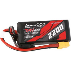 GensAce G-Tech LiPo 2200mAh 7.4V 60C 2S1P XT60 Battery