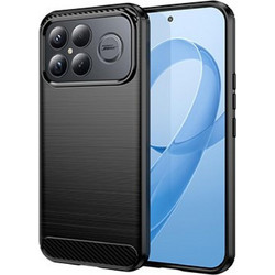 Techsuit Carbon Silicone Back Cover Black (Xiaomi Poco F8 Ultra)