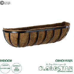 Globostar Oinousses Επιτοίχιο Κασπώ από Φλοιό Καρύδας Καφέ Μ61cm x Π19cm x Υ18cm 20481