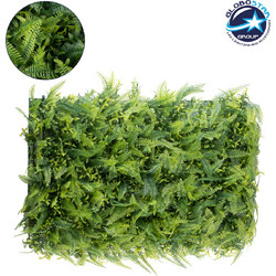GloboStar(R) 78427 Artificial - Συνθετικό Τεχνητό Διακοσμητικό Πάνελ Φυλλωσιάς - Κάθετος Κήπος Νάνος Φτέρη - Γιασεμί - Πράσινο Μ60 x Υ40 x Π9cm