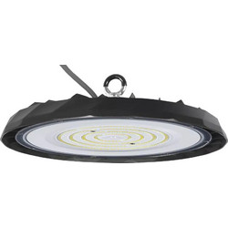 POWERTECH LED φωτιστικό καμπάνα PT-1557, 100W, 6500K, Φ30x4cm, IP65, μαύρο PT-1557