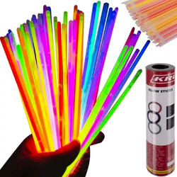 Σετ Glow Sticks 100 Τεμαχίων Kruzzel - Φωσφορίζοντα Βραχιόλια σε 8 Χρώματα με Συνδέσμους