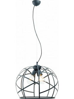 Arkolight Φωτιστικό Κρεμαστό 3xΕ27 Φ50cm Industrial Γραφίτης 360-8/50
