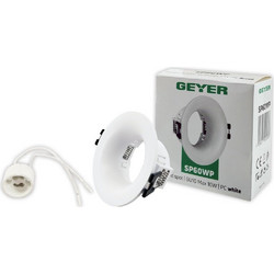 SP60WP Στρογγυλό spot GU10 PC λευκό φ86x40mm GEYER