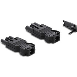 DELOCK DELOCK σύνδεσμος εγκατάστασης 3-pole 64147, GST 18/3 set, μαύρος