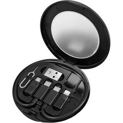 Powertech POWERTECH all in one κιτ φόρτισης με καλώδιο & αντάπτορες CAB-U161, 60W, 30cm, μαύρο