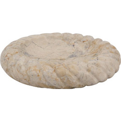 Artekko Marble Μπεζ Μαρμάρινη Πιατέλα (21.6x21.6x5)cm