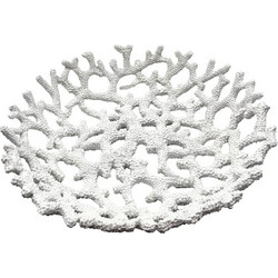 CORAIL L ΔΙΣΚΟΣ ΔΙΑΚΟΣΜΗΣΗΣ 40x40x10cm POLYRESIN ΑΣΠΡΟ