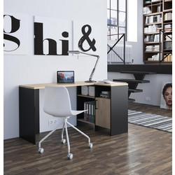 Epiplo World Liverpool Γωνιακό Γραφείο Ξύλινο 136x88x76cm 1556556