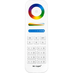 GloboStar 73426 FUT089 Mi-Light Ασύρματο Χειριστήριο Αφής RF 2.4Ghz 8 Group για όλα τα RGBW+WW Mi-BOXER Controller DC 3V 2 x AAA - IP20 Λευκό - Μ15.6 x Π5.4 x Υ2.5cm - 5 Years Warranty