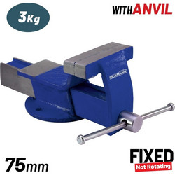 BORMANN BBV2000 Μέγγενη, Σταθερή Βάση με Αμόνι, 75mm, 3kg