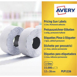 Ετικέτες ετικετογράφου τιμών Avery Zweckform PLP1226 26 x 12 mm λευκές (15.000 ετικέτες)