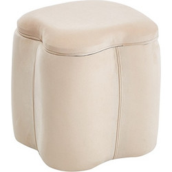 FIONA ΣΚΑΜΠΟ VELVET BEIGE ΜΕ ΑΠΟΘ. ΧΩΡΟ 30X30X34εκ