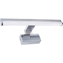 LED ΦΩΤΙΣΤ.ΛΟΥΤΡΟΥ ΣΤΡΟΓΓΥΛΟ ΑΛΟΥΜΙΝΙΟ&PC 40cm 8W IP44 CCTΧΡΩΜΙΟ