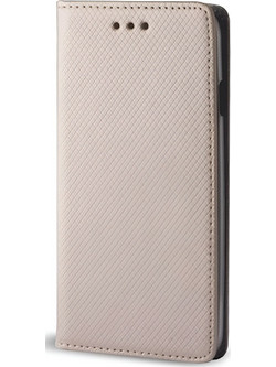 Tel1 Huawei Y6 2019 Smart Magnet Θήκη Βιβλίο - Gold