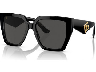 Dolce & Gabbana DG4438 501/87 Γυναικεία Γυαλιά Ηλίου Πεταλούδα Κοκάλινα Μαύρα με Μαύρο Polarized Φακό