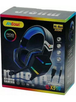Andowl Q-X510 Gaming Headset Over Ear Blue Black