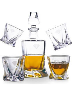 Fashion TV by Berlinger Haus Σετ Γυάλινη Καράφα Σερβιρίσματος Για Whisky με 4 Ποτήρια, FTV-0138 - Fashion TV