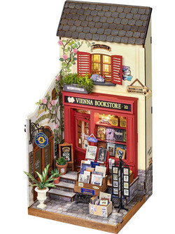 Robotime Rolife Vienna Bookstore 3D Book Nook DIY 290 Κομμάτια 26.8cm DG183