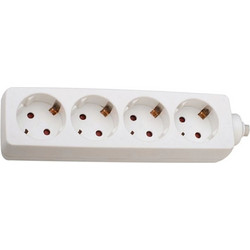 TELCO KF-B-04A 4 θέσεων Πολύμπριζα White