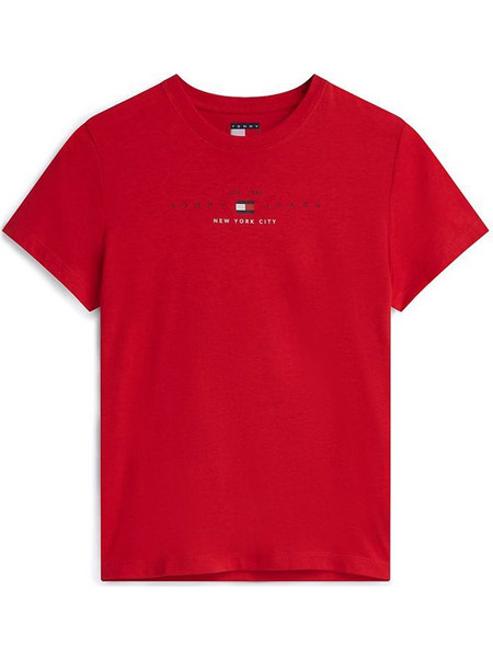 TOMMY JEANS TJW REG US LINEAR SS TEE DW0DW22789-XK9 Red