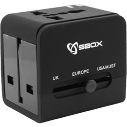 SBOX UNIVERSAL TRAVEL ADAPTER + USB CHARGER