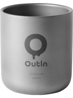 Outin Κούπα Μεταλλική Ασημί 220ml OT-TICUP-01