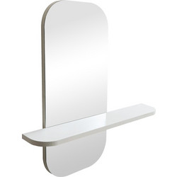 Καθρέπτης Lunaria pakoworld λευκό MDF 60x11.5x60εκ