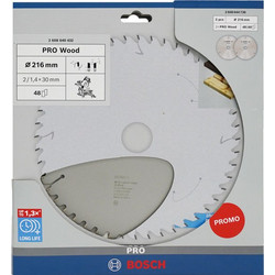 Bosch Powertools PRO Wood Kreissageblatt 216 mm (2 Stuck, Promo-Pack)