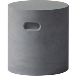 Concrete Cylinder Σκαμπό Κήπου - Βεράντας, Cement Grey