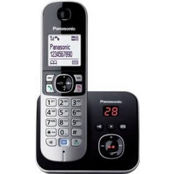 Panasonic KX-TG6821 Ασύρματο Τηλέφωνο με Ανοιχτή Ακρόαση Μαύρο